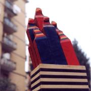 Immagine: rif. “skyline … come un viaggio” - Doppia personale dello scultore Gualtiero Mocenni e del pittore Simone Beck - Milano, Galleria Scoglio di Quarto - mocenni_VoloArlecchino