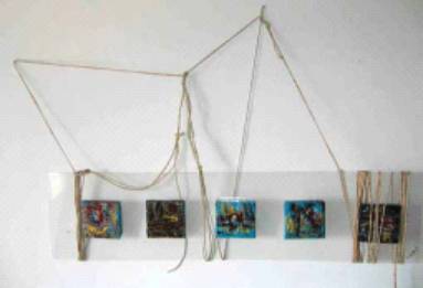 Immagine - Rif. Opere di Claudia Liuzzi - COD. 43 - PASSAGGIO NELLADE - H cm 20 x 80 - Tecnica mista - Tela e Plexiglass
