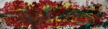 Immagine - Rif. Opere di Claudia Liuzzi - COD. 52 - NEL CUORE DELLA TERRA - H cm 40 x 100 - Tecnica mista su tela