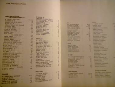 PHOTOGRAPHY-YEAR-BOOK__1958--(03
===  PHOTOGRAPHY YEAR BOOK 1958'  ===  THE PHOTOGRAPHERS
________________________________________________
'PHOTOGRAPHY YEAR BOOK 1958'
NORMAN HALL & BASIL BURTON
'PHOTOGRAPHY' MAGAZINE (Great Britain) Ltd
9-10 Old Bailey LONDON
-
PRINTED IN GREAT BRITAIN BY THE SIDNEY PRESS LTD
BEDFORD AND LONDON
________________________________________________
CONTENTS:
- FOREWORD
- THE PHOTOGRAPHERS
- EDOUARD BOUBAT
- JOHN BRYSON
- MARIO DE BIASI
- HANS HAMMARSKILD
- KURT HUTTON
- MAX SCHELER
- GOTTHARD SCHUH
- TECHNICAL DATA
________________________________________________
In particolare:
CONTENTS:
- FOREWORD
- THE PHOTOGRAPHERS (GREAT BRITAIN AND THE COMMONWEALTH  FRANCE  GERMANY  HOLLAND  ITALY  JAPAN  SWEDEN  SWITZERLAND  U.S.A.  OTHER COUNTRIES)
- MARIA AUSTRIA (e Altri per: HOLLAND)
- EDOUARD BOUBAT (e Altri per: FRANCE)
- JOHN BRYSON (e Altri per: U.S.A.)
- MARIO DE BIASI (e Altri per: ITALY)
- HANS HAMMARSKILD (e Altri per: SWEDEN)
- KURT HUTTON (e Altri per: GREAT BRITAIN AND THE COMMONWEALTH)
- HONJO KORO (e Altri per: JAPAN)
- MAX SCHELER (e Altri per: GERMANY)
- GOTTHARD SCHUH (e Altri per: SWITZERLAND)
- TECHNICAL DATA
________________________________________________

=== Immagine 02 (di 03) ===