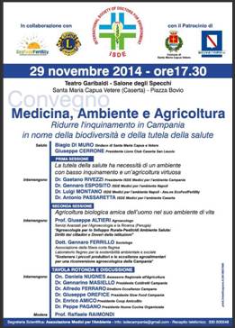 Immagine - Cfr.: ASSOCIAZIONE ITALIANA MEDICI PER LAMBIENTE || ISDE  International Society of Doctors for the Environment || ISDE CAMPANIA >> Medici per l'Ambiente della Campania = Convegno in collaborazione con il Circolo Lions Caserta-San Leucio, lAss.ne EcoFoodFertility e Comune di Santa Maria CV - 29 Novembre 2014 - Teatro Garibaldi di Santa Maria Capua Vetere (Caserta) - Tema: MEDICINA, AMBIENTE e AGRICOLTURA. Ridurre linquinamento in Campania in nome della biodiversit e della tutela della salute.