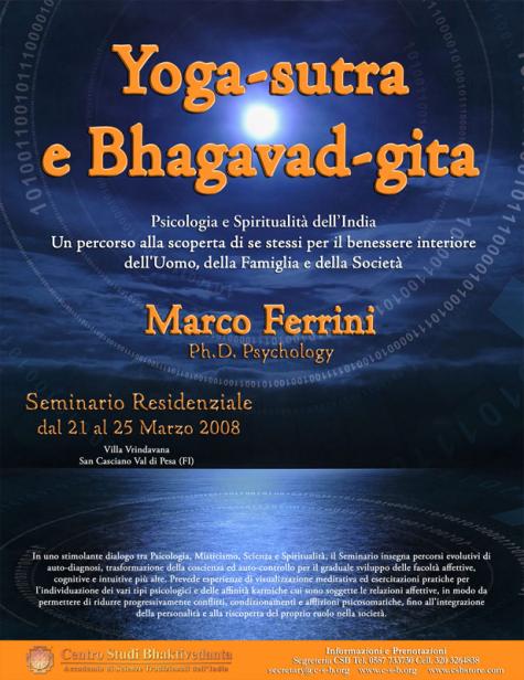 Immagine - Rif. CSB, Seminario "Yoga-sutra e Bhagavad-gita", Marzo 2008