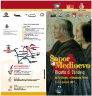 Immagine - Rif. pieghevole: "SAPOR DI MEDIOEVO", Ricetto di Candelo - da Fra Dolcino... a Sebastiano Ferrero / 1-2-3 giugno 2007 - IV edizione