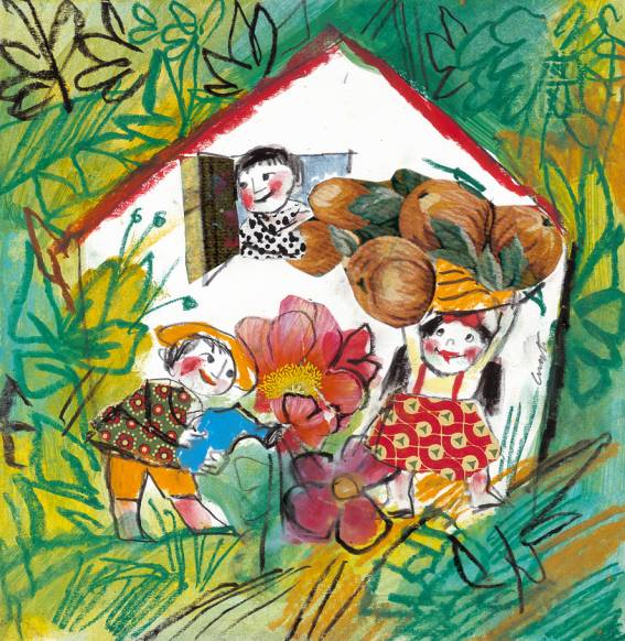 Immagine - Rif. Coriandoline - Le case amiche dei bambini e delle bambine  ==> 05 - Emanuele Luzzati - Tranquilla