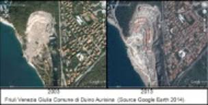 Immagine: _ Friuli Venezia Giulia _ Con dati a confronto _ In DOSSIER del WWF > gCEMENTO COAST TO COASTh «25 anni di natura cancellata dalle più pregiate coste italiane» == «DOSSIER-DENUNCIA DEL WWF: 25 ANNI DI gTRASFORMAZIONE METROPOLITANAh DELLE AMATE SPONDE»
«(..) Il dossier analizza con schede sintetiche lfevoluzione della situazione delle regioni costiere, mettendo a confronto i dati di oggi con quelli di 25 anni fa, con il supporto di immagini tratte da Google Earth e il quadro dfinsieme è una vera e propria trasformazione metropolitana delle coste italiane.» (Da: Documentazione Dossier WWF gCemento coast to coasth)
WWF Italia - www.wwf.it