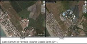Immagine: _ Lazio _ Con dati a confronto _ In DOSSIER del WWF > gCEMENTO COAST TO COASTh «25 anni di natura cancellata dalle più pregiate coste italiane» == «DOSSIER-DENUNCIA DEL WWF: 25 ANNI DI gTRASFORMAZIONE METROPOLITANAh DELLE AMATE SPONDE»
«(..) Il dossier analizza con schede sintetiche lfevoluzione della situazione delle regioni costiere, mettendo a confronto i dati di oggi con quelli di 25 anni fa, con il supporto di immagini tratte da Google Earth e il quadro dfinsieme è una vera e propria trasformazione metropolitana delle coste italiane.» (Da: Documentazione Dossier WWF gCemento coast to coasth)
WWF Italia - www.wwf.it