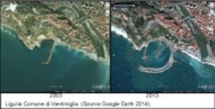 Immagine: _ Liguria _ Con dati a confronto _ In DOSSIER del WWF > gCEMENTO COAST TO COASTh «25 anni di natura cancellata dalle più pregiate coste italiane» == «DOSSIER-DENUNCIA DEL WWF: 25 ANNI DI gTRASFORMAZIONE METROPOLITANAh DELLE AMATE SPONDE»
«(..) Il dossier analizza con schede sintetiche lfevoluzione della situazione delle regioni costiere, mettendo a confronto i dati di oggi con quelli di 25 anni fa, con il supporto di immagini tratte da Google Earth e il quadro dfinsieme è una vera e propria trasformazione metropolitana delle coste italiane.» (Da: Documentazione Dossier WWF gCemento coast to coasth)
WWF Italia - www.wwf.it