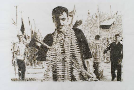 Immagine - Rif. "I disegni bruciati di Davide Cantoni" == Napoli, 25 Ottobre 2007  11 gennaio 2008, Blindarte contemporanea == > Davide Cantoni - Funeral Bagdad
