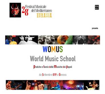 Immagine > 28 Festival Musicale del Mediterraneo _ EURASIA // WOMUS World Music School // "da Settembre 019 a Genova" // 2019 === Rif.: Associazione Echo Art (www.echoart.org)