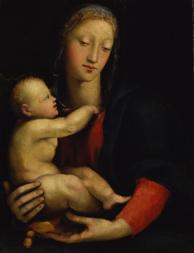 Immagine - Rif. La cura del bello. Musei, storie, paesaggi. Per Corrado Ricci / ==> (2) Domenico Beccafumi - Madonna col Bambino - Tempera su tavola, cm 60,5 x 45 / Siena, Pinacoteca - Su concessione del Ministero per i Beni e le Attivit Culturali