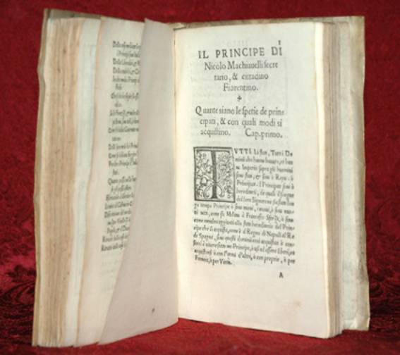 Immagine - Rif.: mostra internazionale "Libri antichi e di pregio a Milano" / Machiavelli Nicolò - “Libro de la arte della guerra…”, “Il principe…”