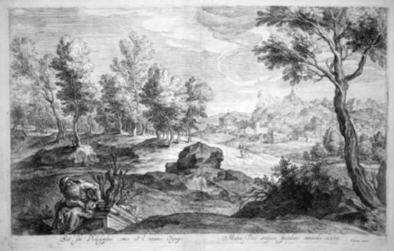 Immagine - Rif.: mostra internazionale "Libri antichi e di pregio a Milano" / Tiziano Vecellio - “Scuola Fiamminga XVII Secolo. Paesaggi. Suite completa di 24 planches da disegni di Tiziano”