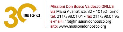 Immagine:
Missioni Don Bosco Valdocco ONLUS
e-mail: info@missionidonbosco.org
sito: www.missionidonbosco.org