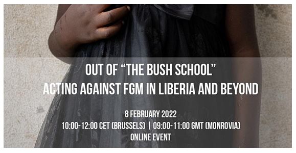 Immagine - Cfr: evento < "Out of "The Bush Schoolh. Acting Against FGM in Liberia and Beyond > - 8Feb2022 - Brussels [Rif. 'No Peace Without Justice' = NPWJ and 'Zona']
::
Info/web:
= 'Non c'è pace senza giustizia' > www.npwj.org
=  https://www.facebook.com/No-Peace-Without-Justice-128808453830522/ e https://www.youtube.com/watch?v=mEFfyE91brg 