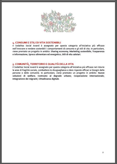 Immagine: SODALITAS SOCIAL AWARD - 15a EDIZIONE 2017 - Il Libro dforo della Responsabilità Sociale dfImpresa. - pg. 2 - «Uno sguardo sulla 15 Edizione del Sodalitas Social Award» // FONDAZIONE SODALITAS - socialaward@sodalitas.it - sodalitas.it